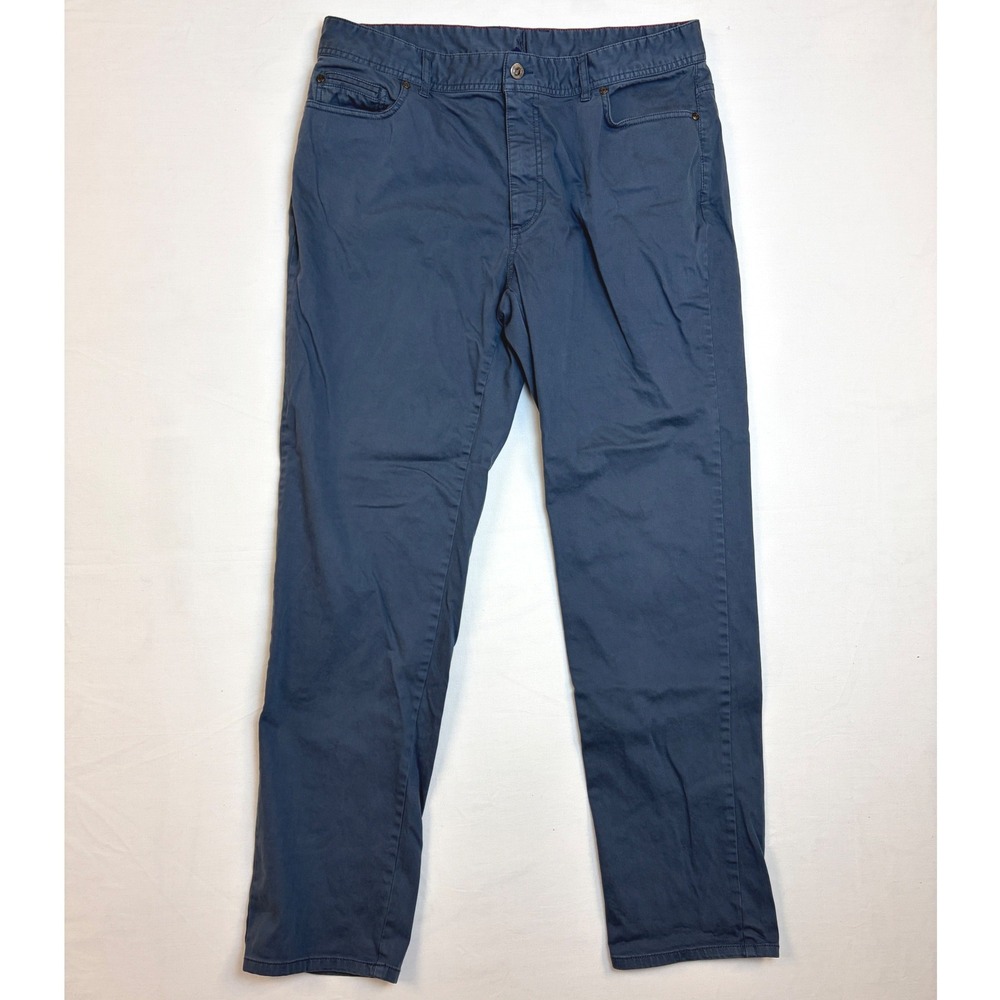 Johnnie-O Mens Sawyer‎ Chinos Dusk Blue Pants 36x32 Golf Preppy Casual Office